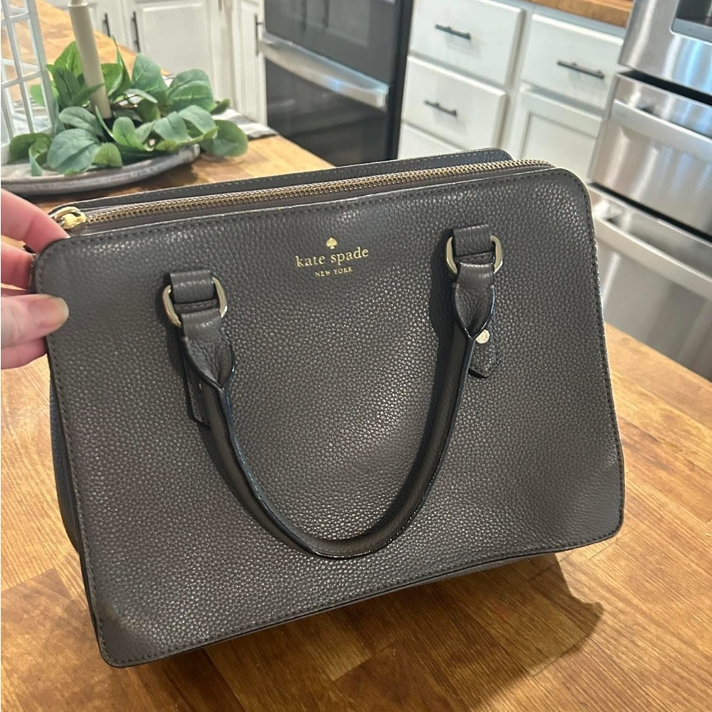 Kate Spade Charcoal Leather Satchel